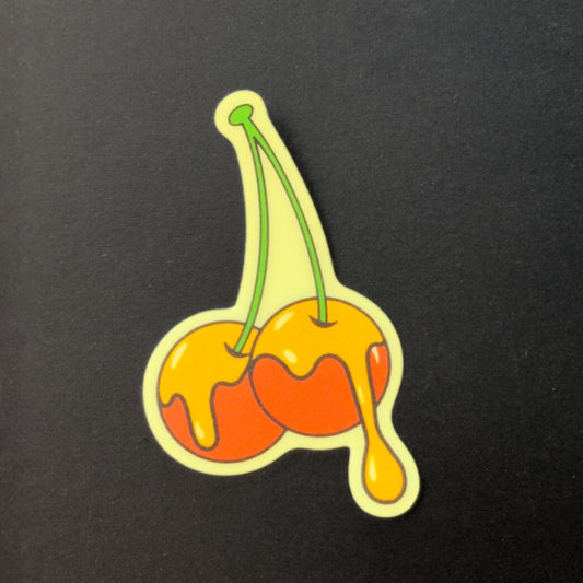 Cherry GITD Sticker