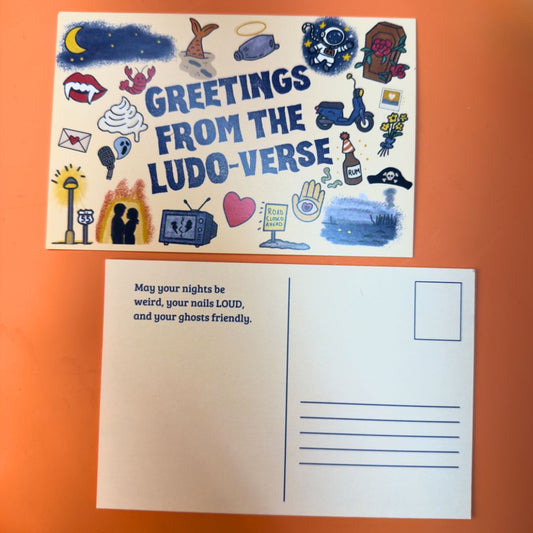 Greetings From The Ludo-Verse Postcard